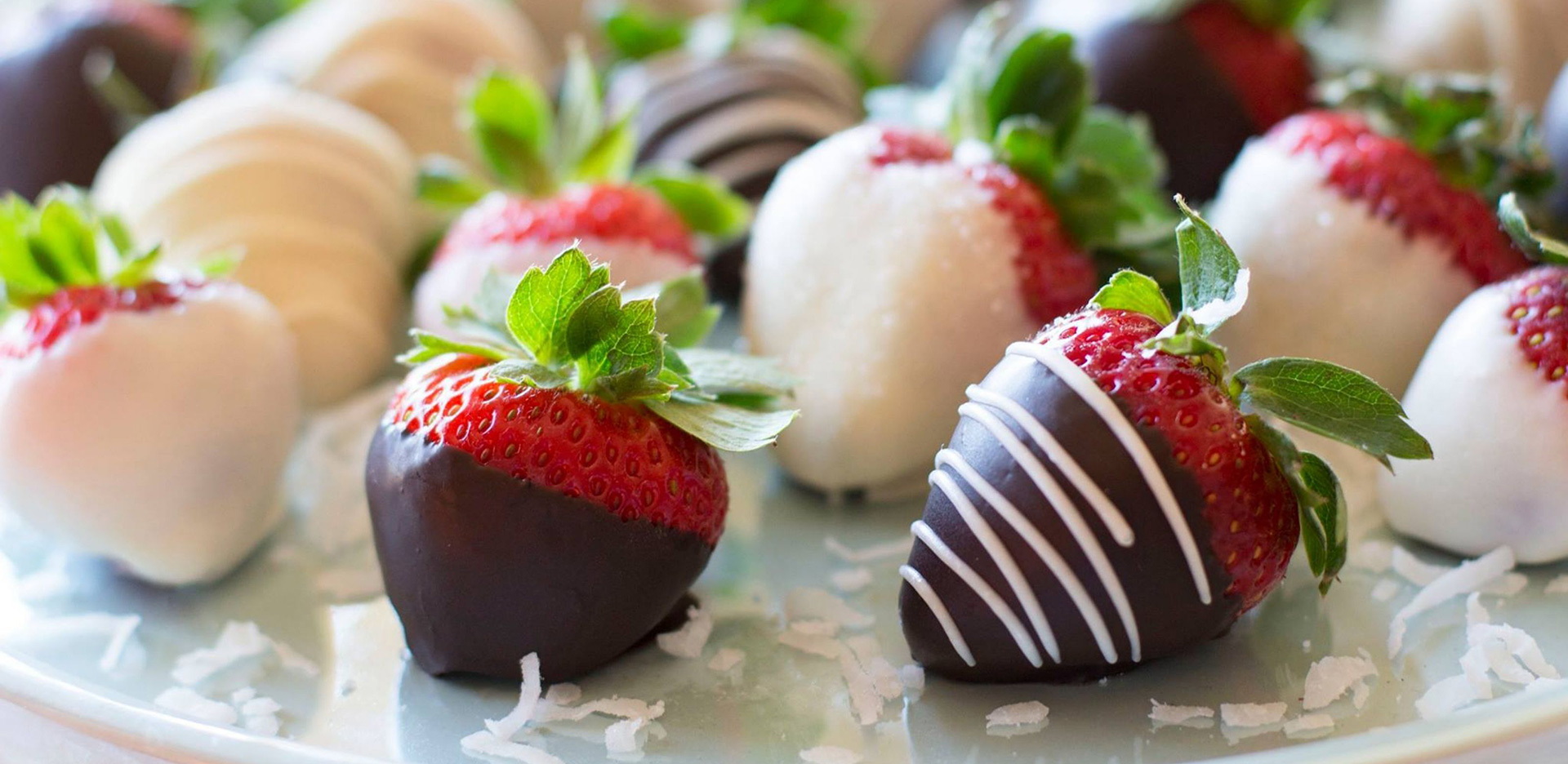 Chocolate and White Chocolate strawberries