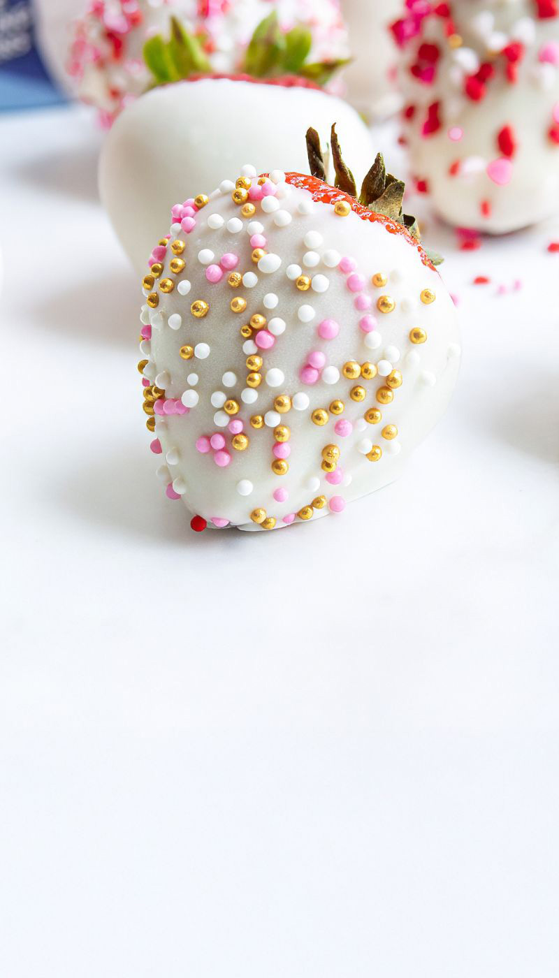 White Valentine's Day Strawberries