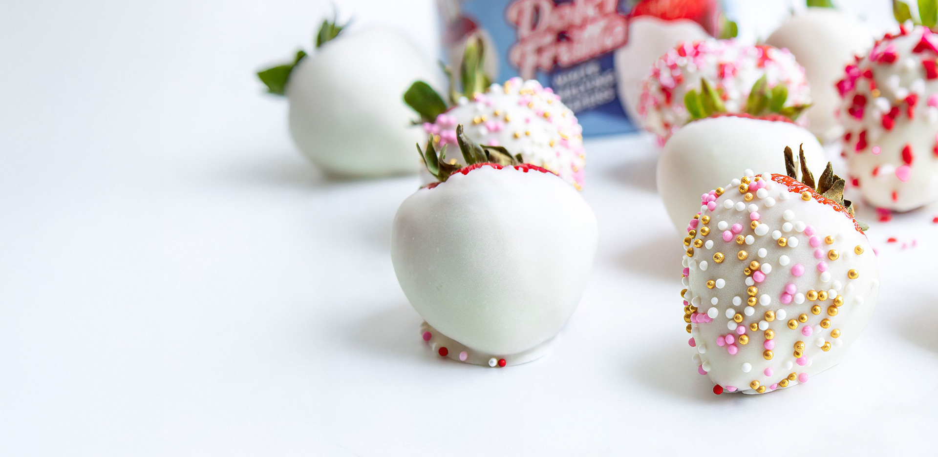 White Valentine's Day Strawberries