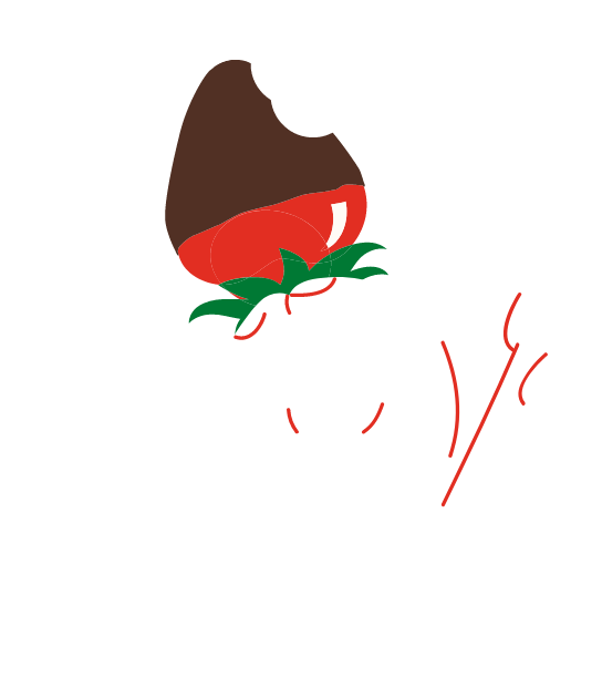Dipped strawberry icon